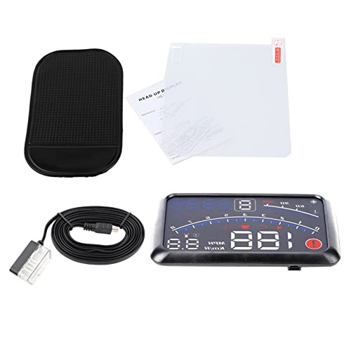 Car HUD Digital Speedometer Windshield MPH KM h Speed Limit Warning Plug and