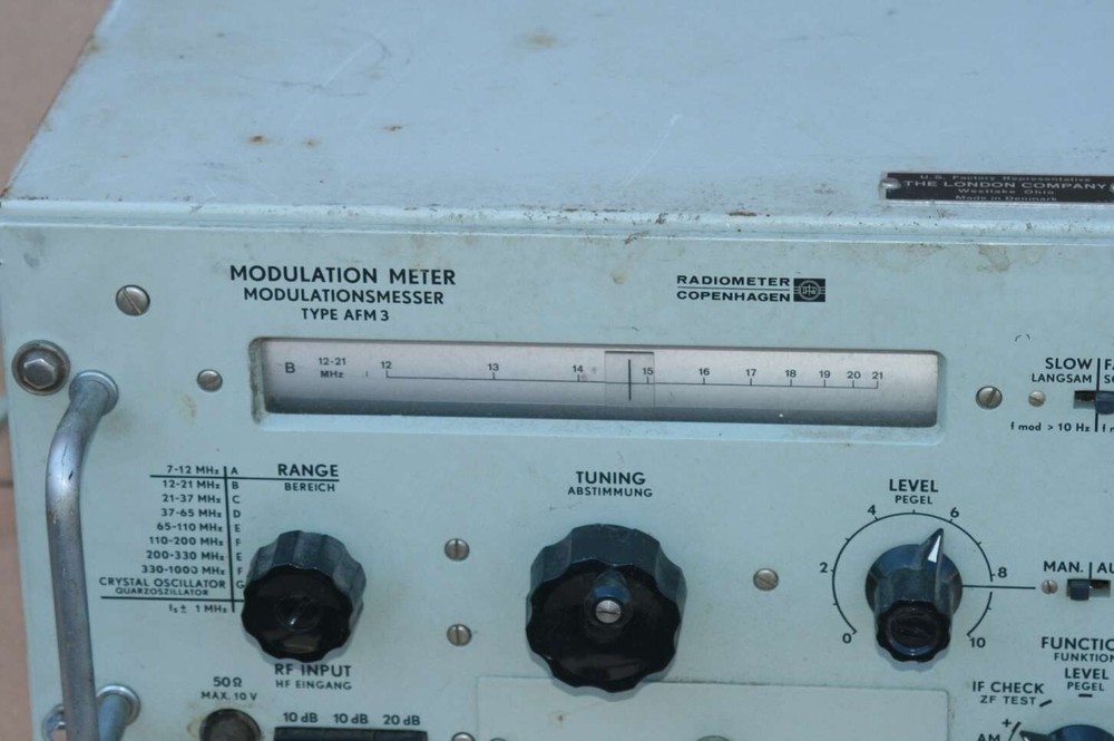 Radiometer Type AFM 3 Modulation Meter Modulationsmesser AFM3 Copenhagen 7MHz-1G