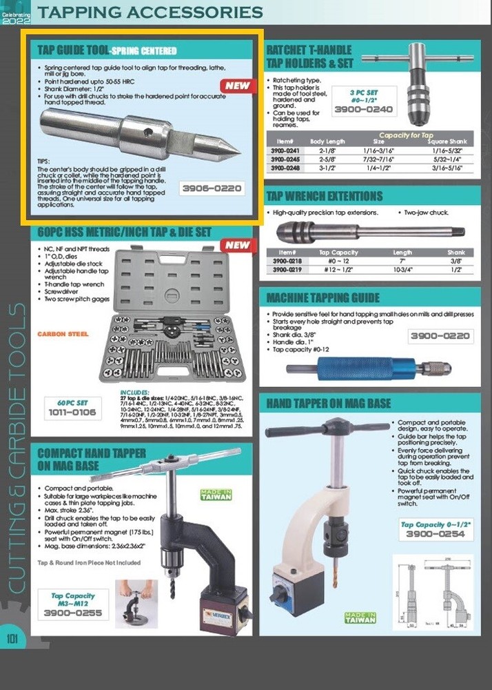 SPRING CENTERED TAP GUIDE (3906-0220)