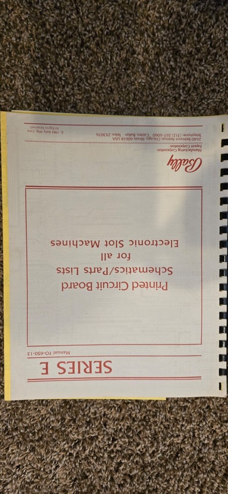 Slot machine test set for electrical operations