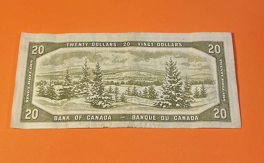 1954 Canada $20 Bill - Twenty Dollar Banknote - E/E 8963006