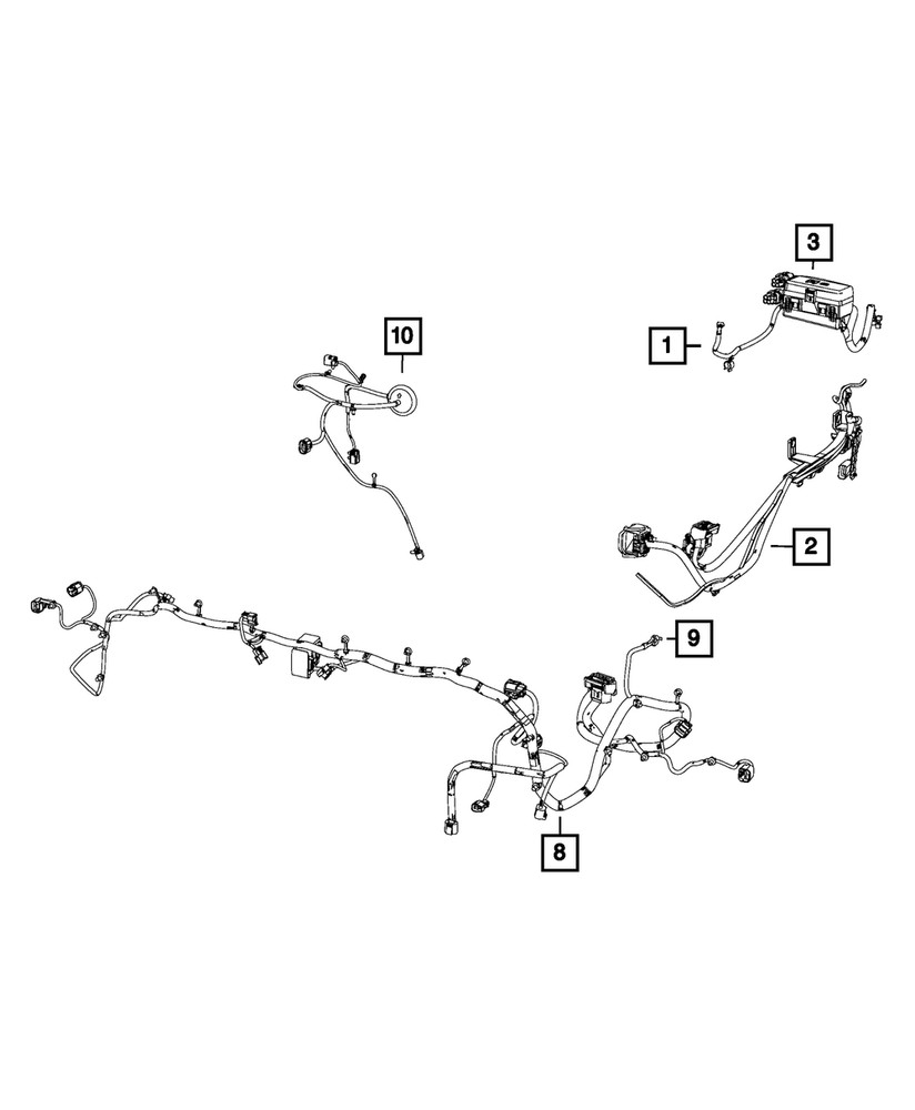 Genuine Mopar Front End Module Wiring 52112281AB