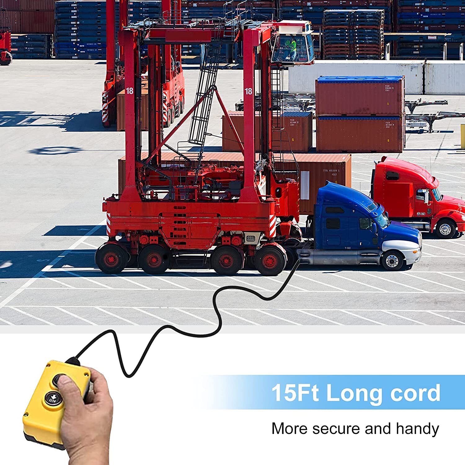 4 Wire Dump Trailer Remote Control Switch fits Double Acting Hydraulic Pump 15ft