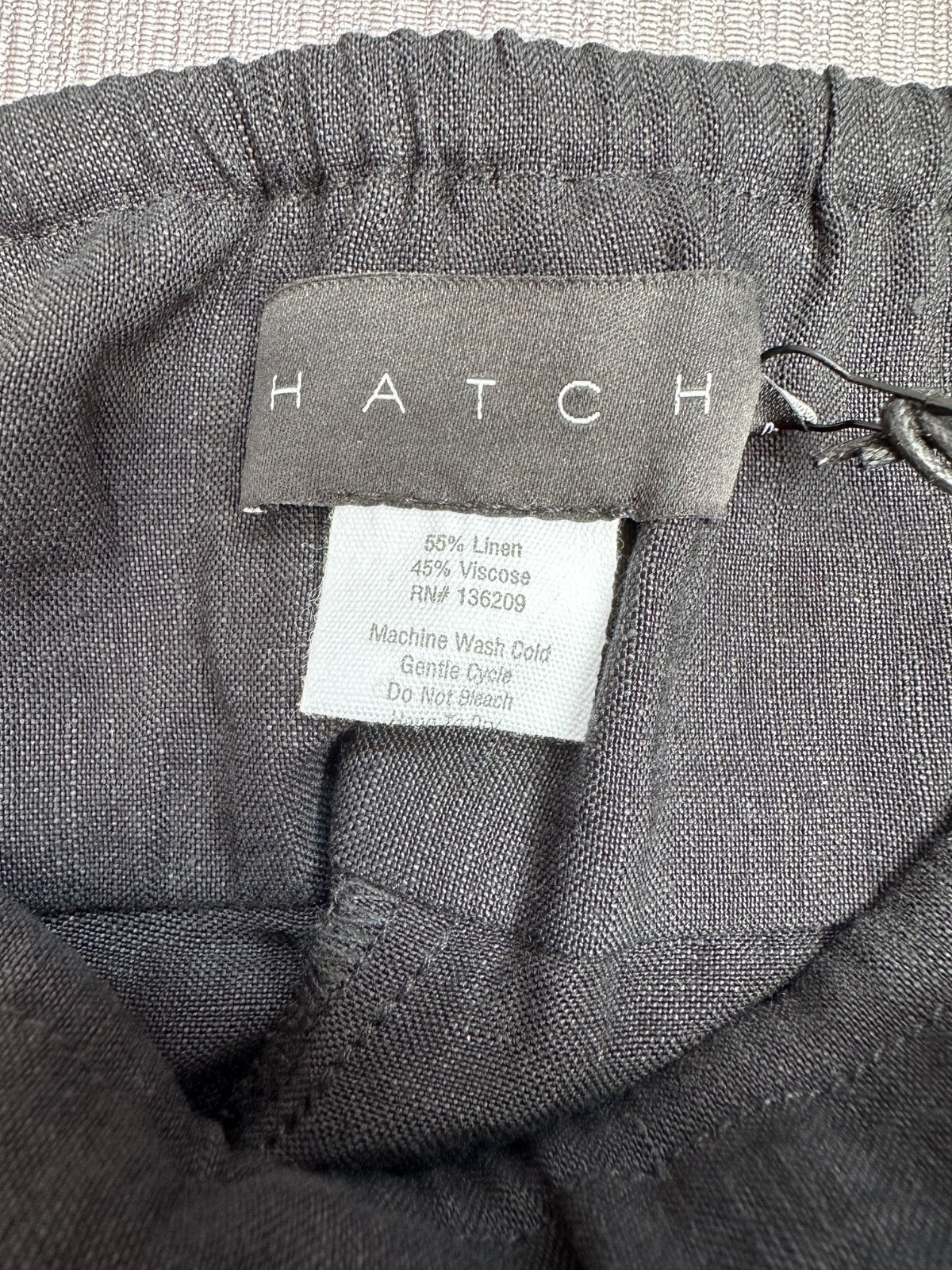 Hatch Maternity Women's THE RENATA SHORT Linen/Viscose Black $138 NEW