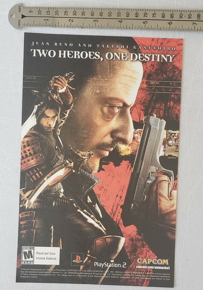 Onimusha 3 Playstation RARE Print Advertisement