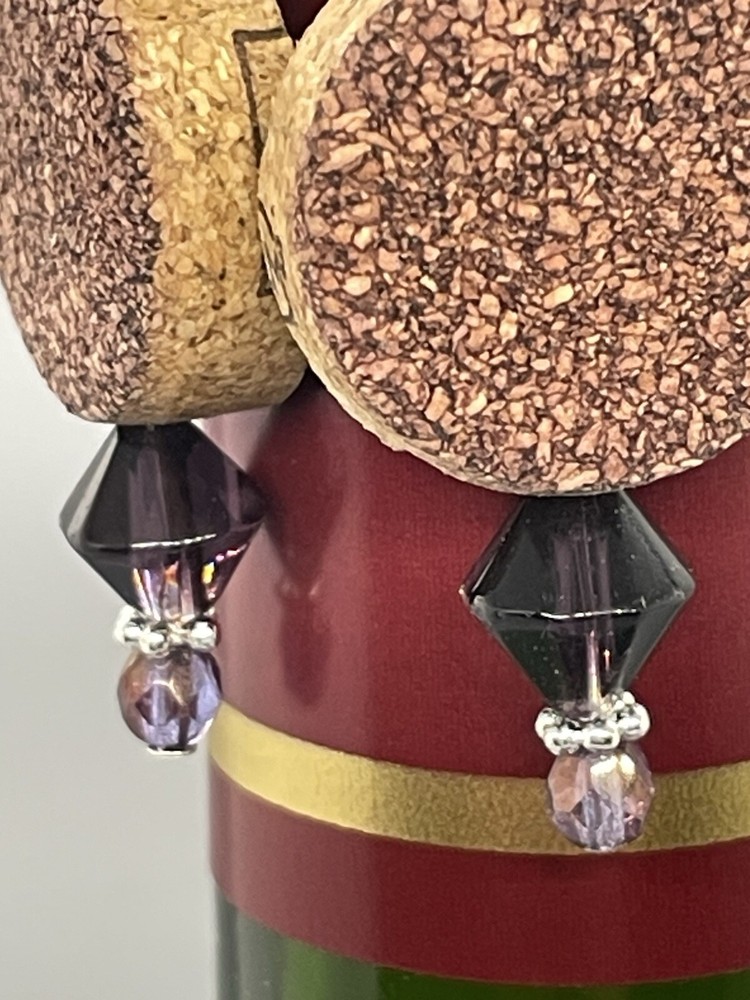 Upcycled Wine Cork Earrings-Handmade