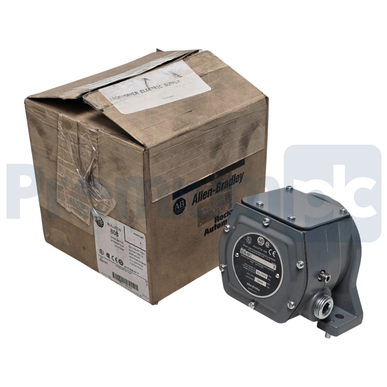 Allen Bradley 808-M1 /F Speed Switch Style M High Speed 50-1000RPM 808M1 NSMP