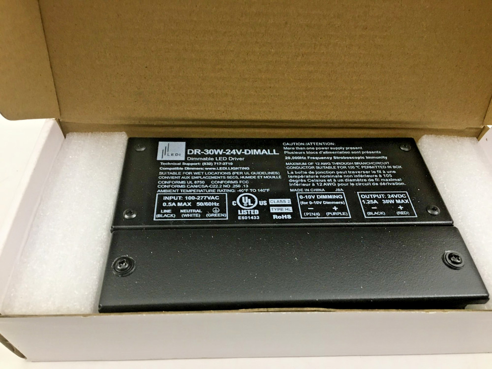 LEDI - DR-30W-24V-DIMALL - Dimmable LED Driver 120 - 277V AC Input 24V DC