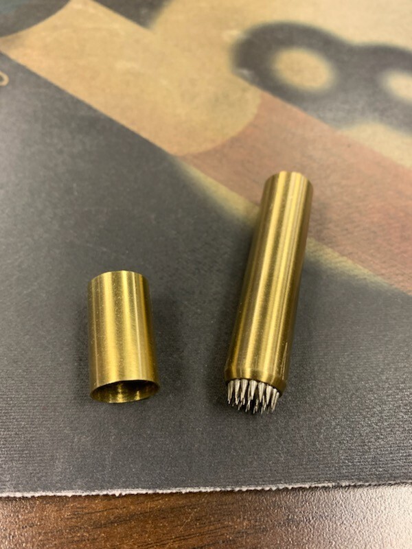 Solid Brass Tip-Pik Cue Tip Tool, tip tool, Hold chalk better