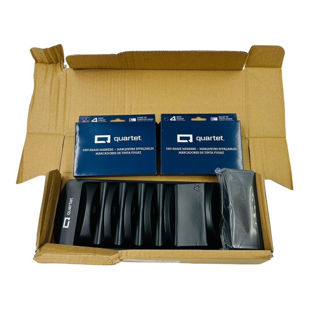 Quartet Marker Caddy Kit 8 Markers + Eraser + Caddy