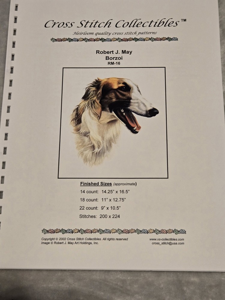 Cross Stitch Collectibles Pattern Borzoi