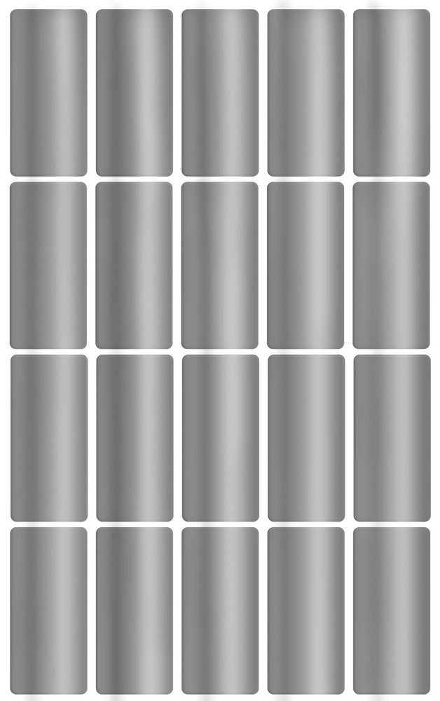 Silver Rectangle Colored Label in Various Sizes (1 ½ "x ¾ "- 4" x 2") 15 Sheets