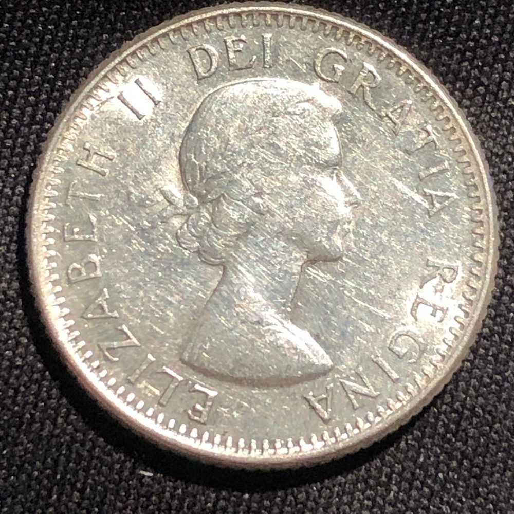 1960 Canada 10 Cent Proof Like Silver Coin - XF (Extra Fine) condition