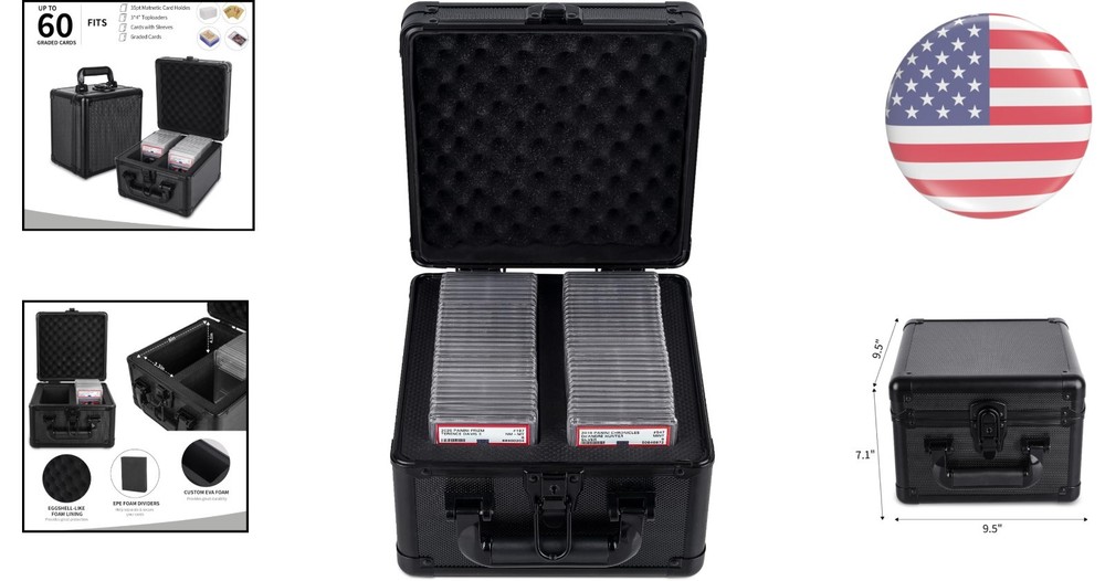 Graded Card Storage Box - Secure & Spacious for PSA, CSG & BGS Cards