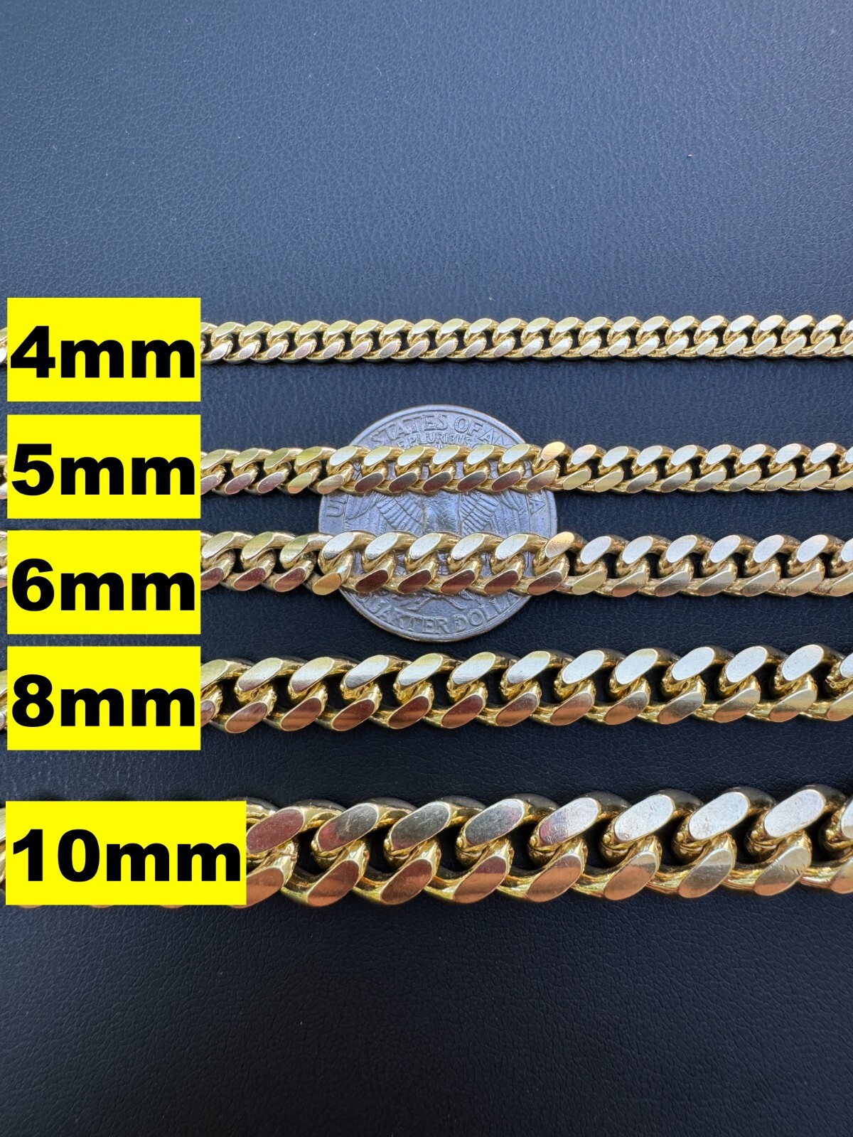 Mens Real Solid 14k Gold Vermeil 925 Silver Miami Cuban Bracelet 4-10mm 6.5-9"