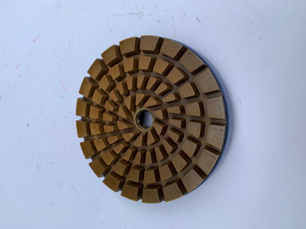 Granite marble engineered stone countertop polishing tools 4" snail-lock 5-step