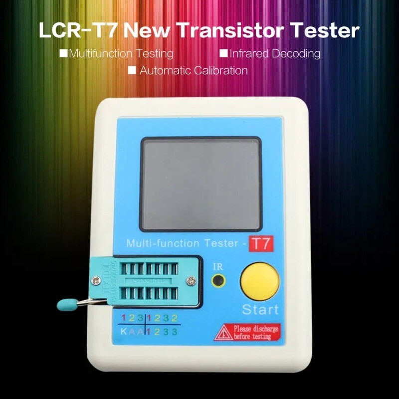 LCR-T7 Transistor Tester TFT Diode Triode Capacitance Meter LCR ESR Meter