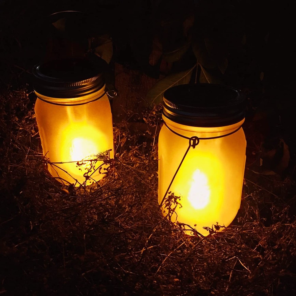 Solar Flicker Torch Lights, 6 Pack Waterproof Dancing Flicker Lanterns Lights...