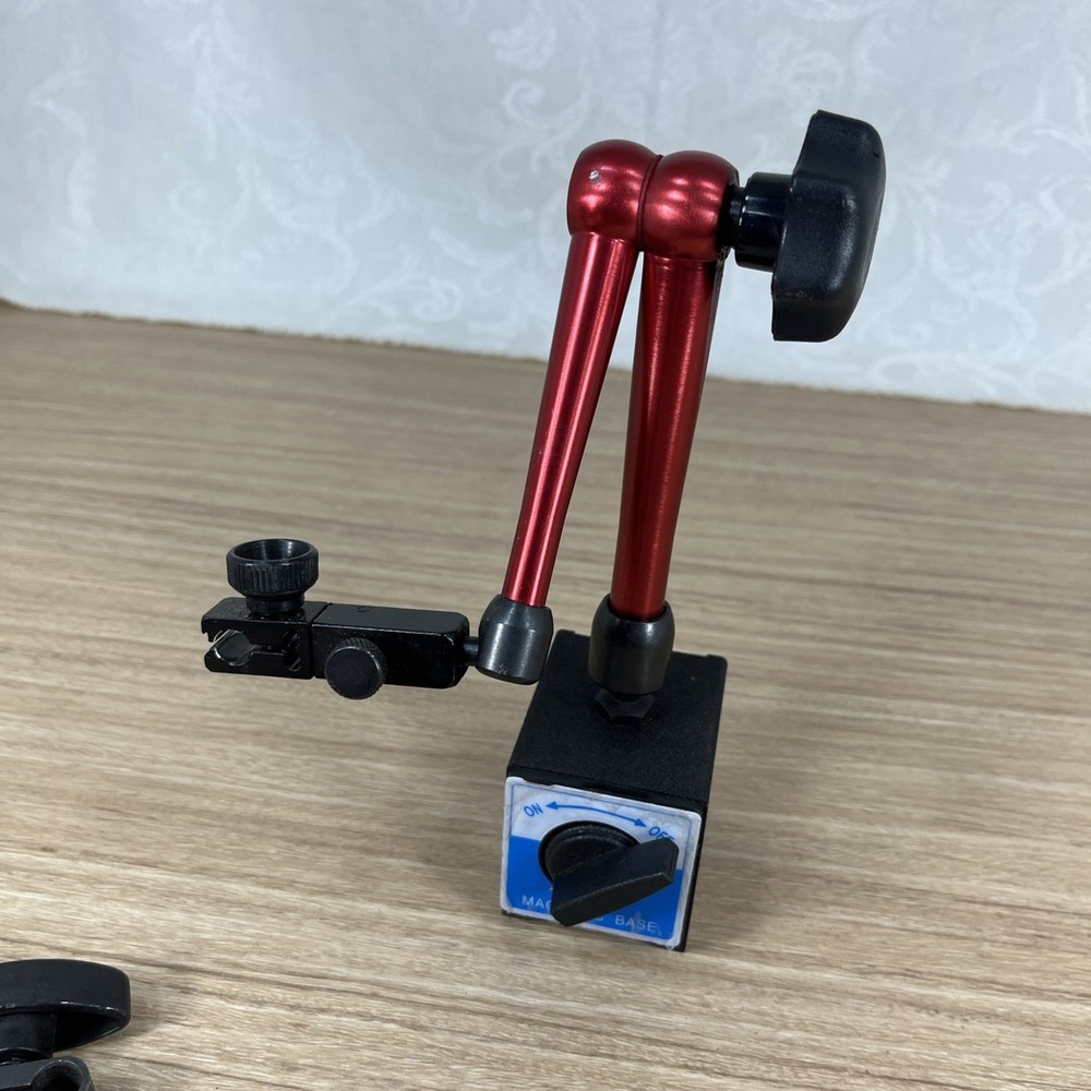 Magnetic Base Stand 3/8” Adjustable Holder Digital Dial Test Indicator & Extras