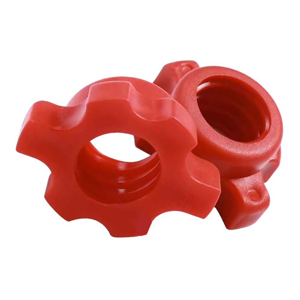 2PCS Red Spinlock Dumbbell Collar Nuts Anti-Slip