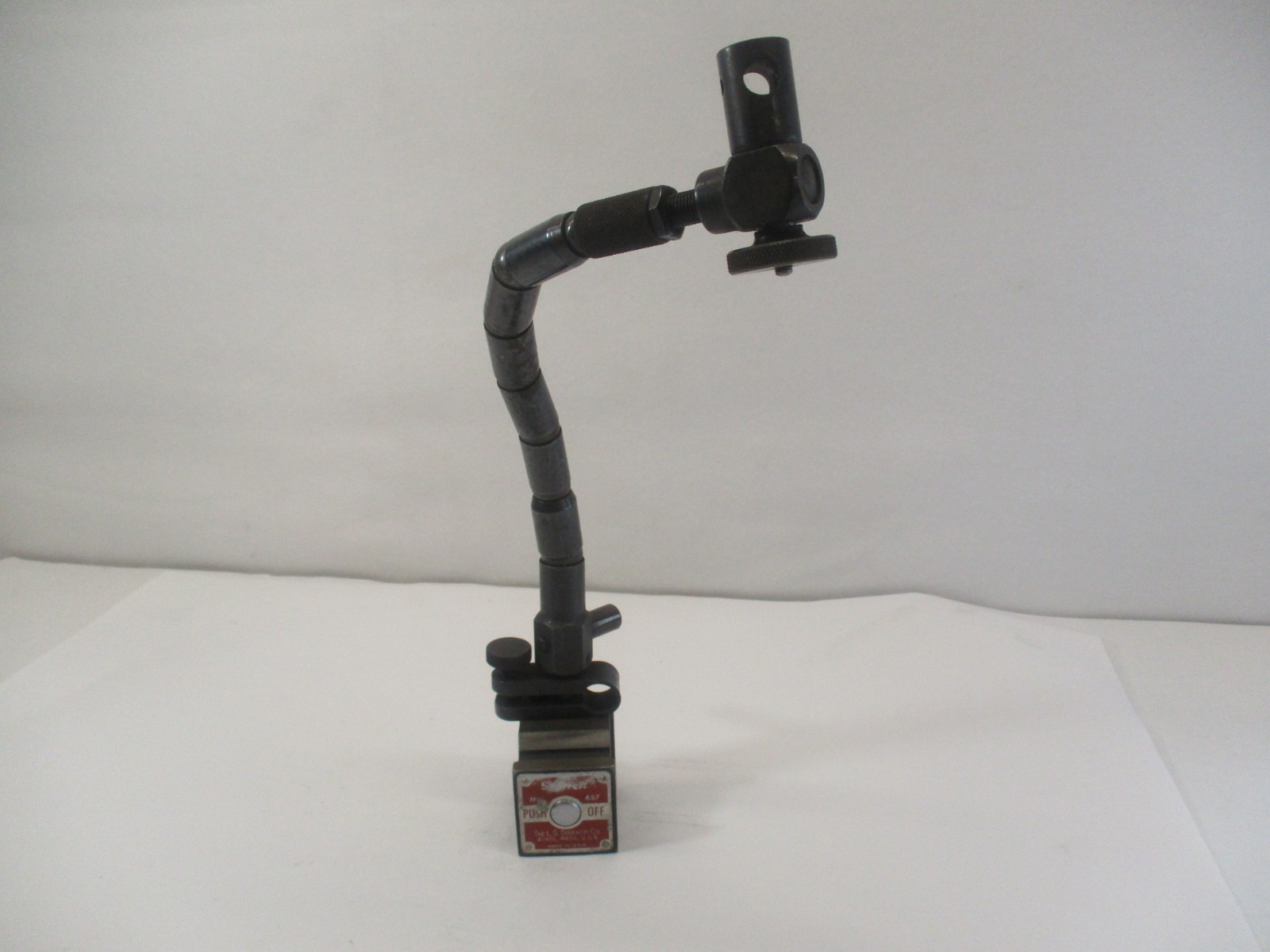 STARRETT # 657 MAGNETIC BASE & One Lever Lock Flex-O-Post Arm & Snug EC