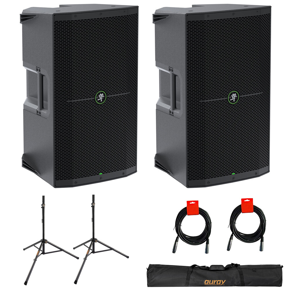 Mackie Thump212 1400W 12" Powered PA (Pair) w/ Stand, Cases, and Cables