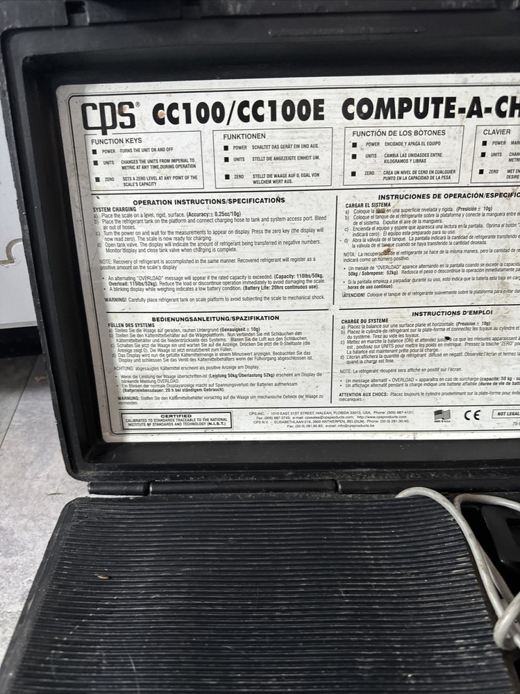 CPS COMPUTE-A-CHARGE Model CC100.