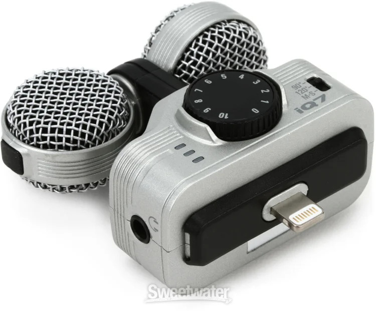 Zoom iQ7 Rotating Mid-Side Stereo Microphone for iOS