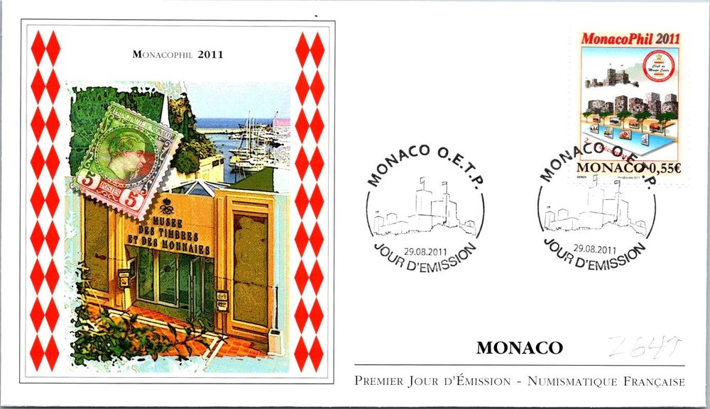 Monaco SC# 2647 FDC 2011 Monacophil - A03502