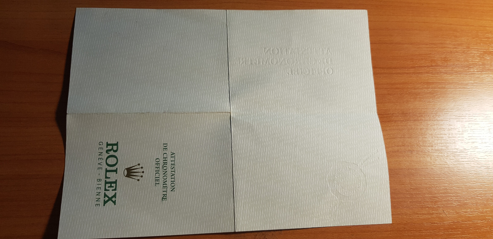 Rolex Oyster Chronometer certificate blanc vintage 1971 english no. 571.01.150