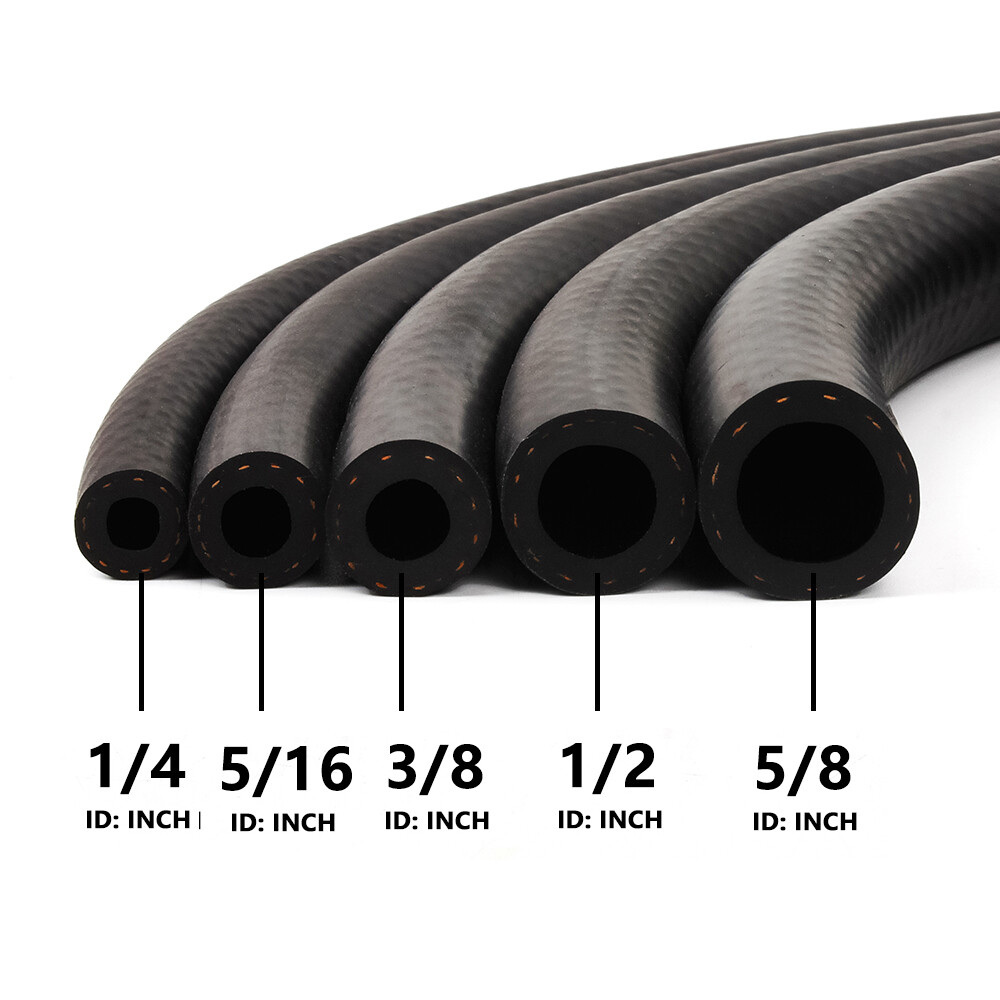 Fuel Line Hose Gas Lines Rubber NBR Push on Hose 5/32" 1/4" 5/16" 3/8" 1/2" 5/8"