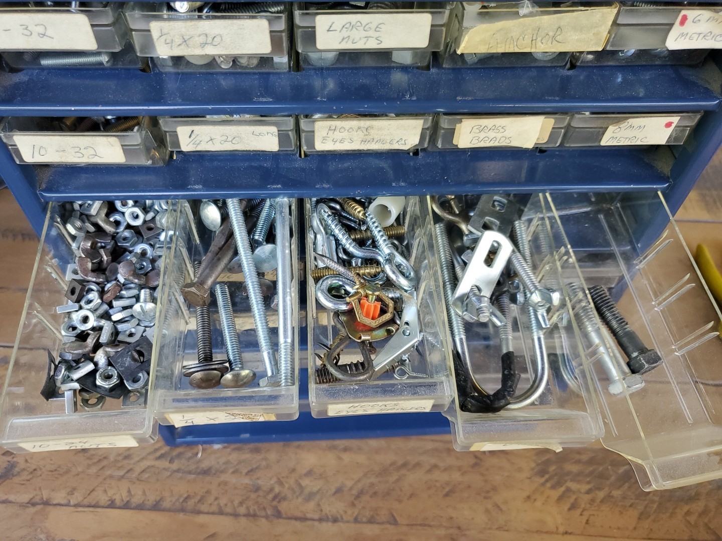 Vintage Blue RAACO 39-Drawer Metal Storage Organizer Cabinet