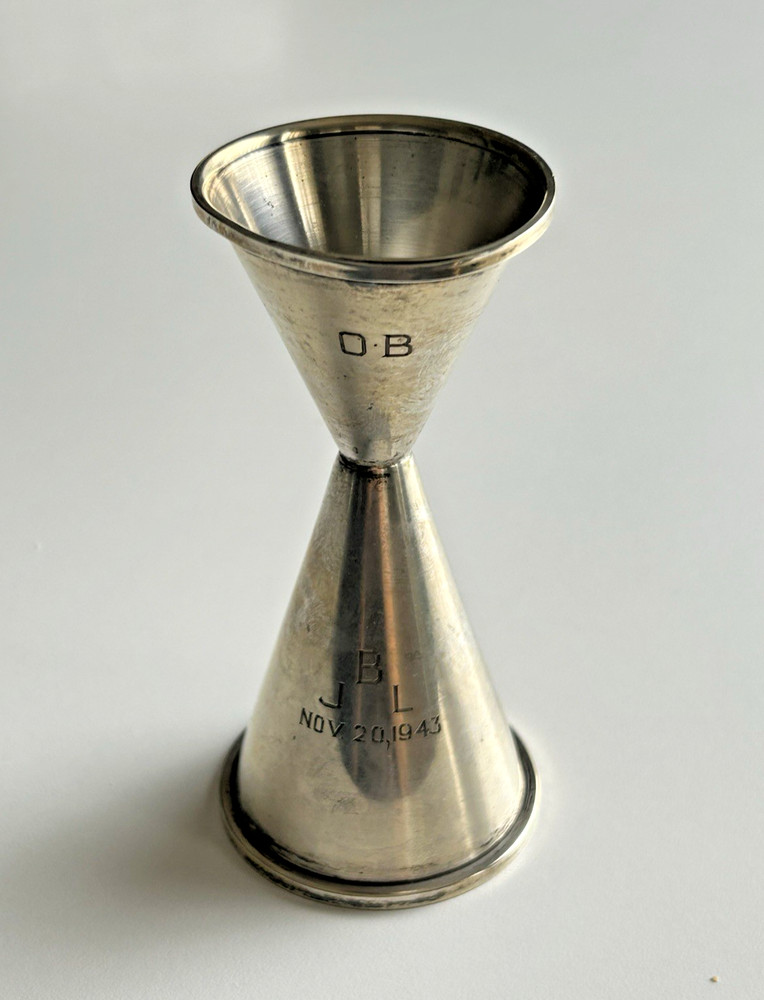 1943 Sterling Silver Double Jigger Drinks Measure