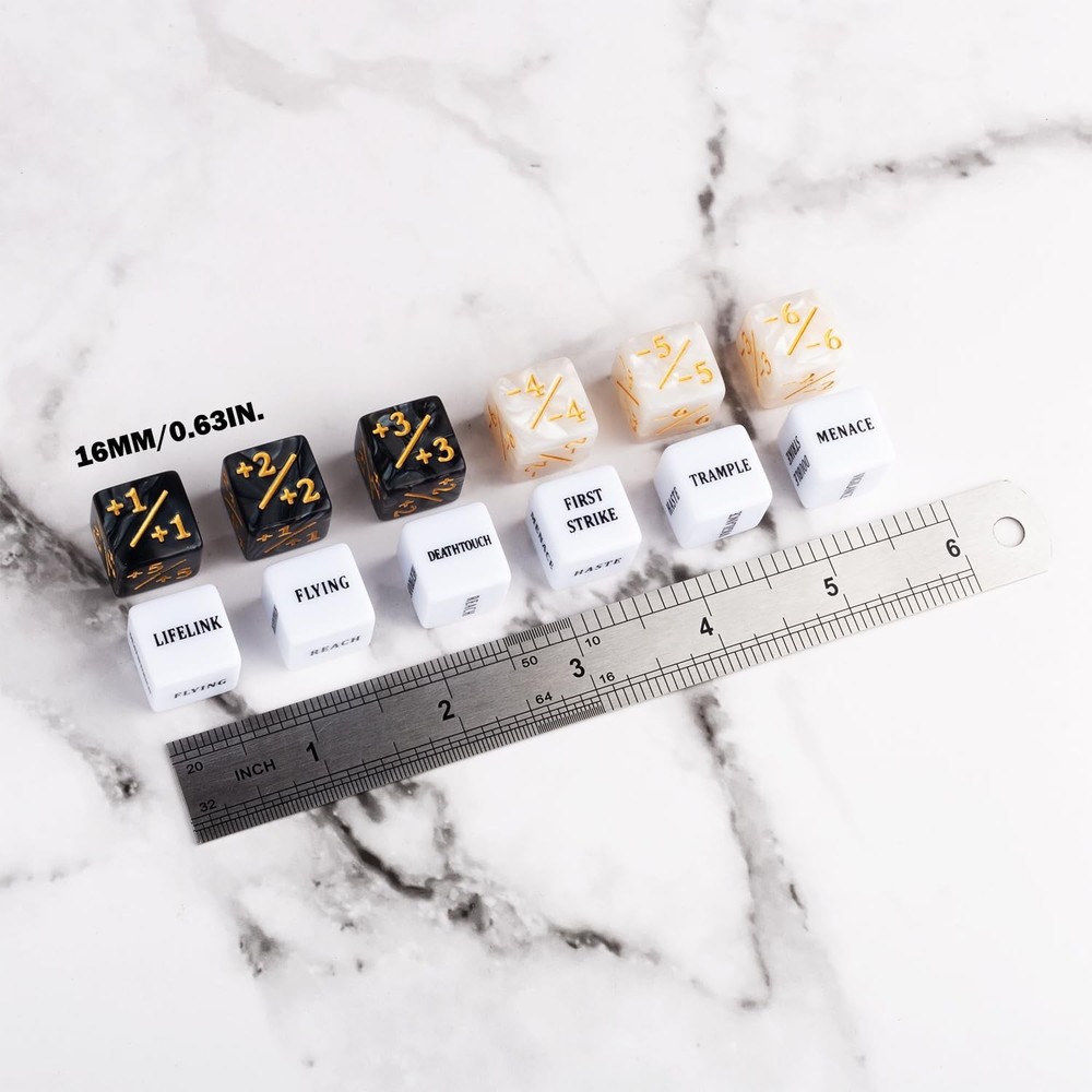 48 Pieces Abilities Keywords Counter Dice plus One MTG Dice Counters Set Creatur