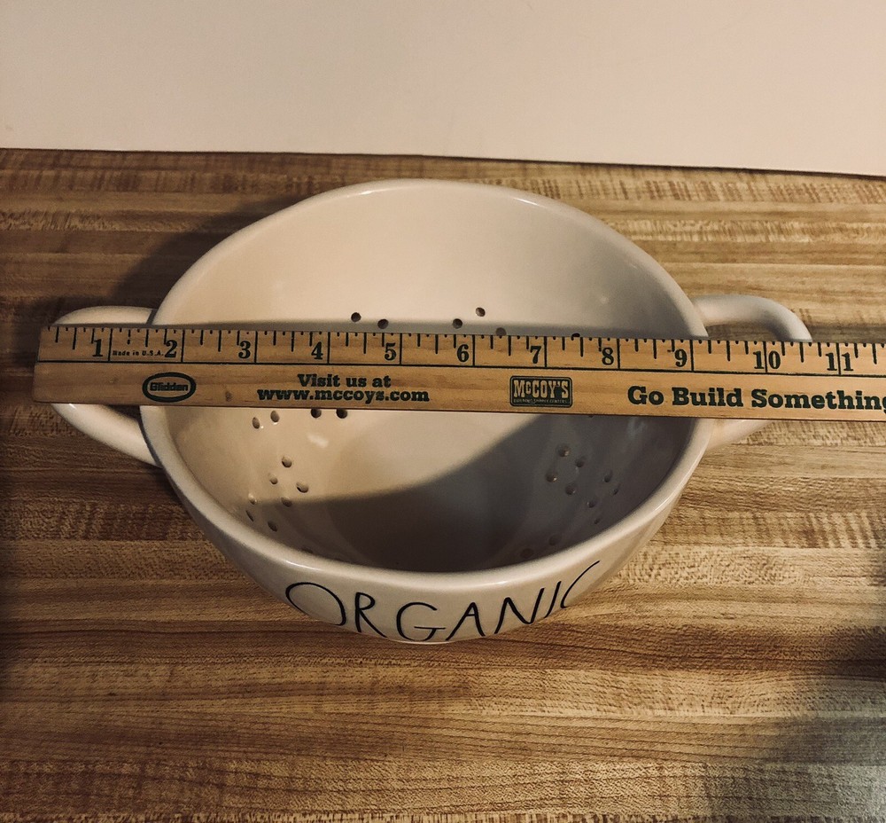 Rae Dunn White “ORGANIC”Ceramic Colander