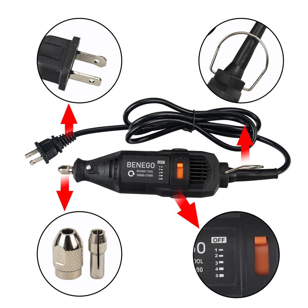Tungsten Electrode Grinder Sharpener Multi-Angle Offsets w/ Rotary Tool TIG