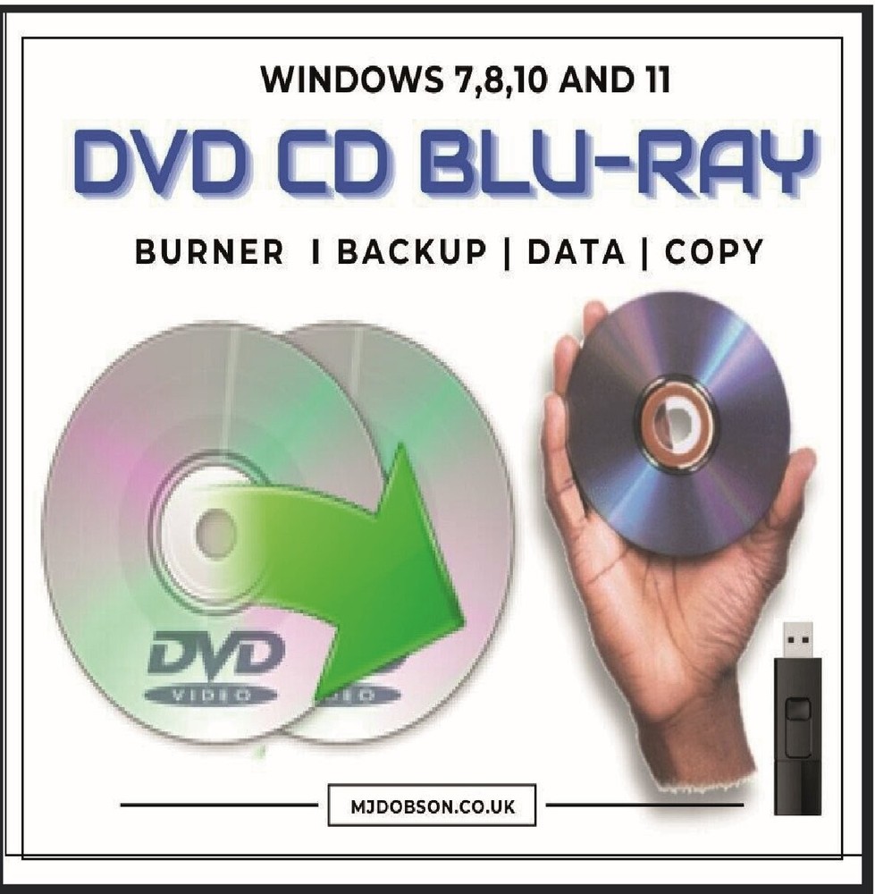 CD DVD Burner Backup Erase Data Burning Edit Studio Software FREE POST