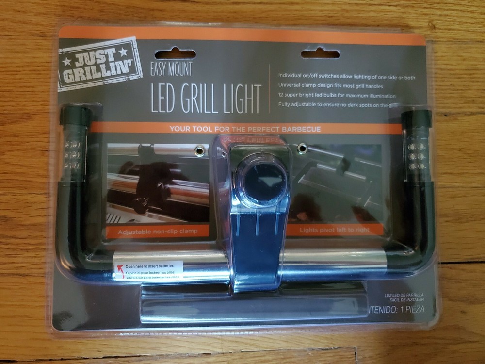 Just Grillin' Easy Mount LED Grill Light with Universal Handle Clamp #40262BBB