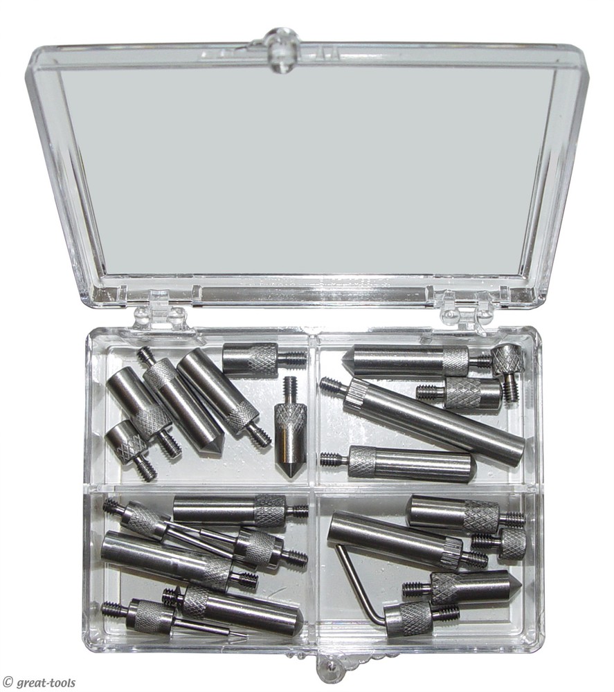 22-PC DIAL INDICATOR POINT SET – points, tips, machinist, measurement tools