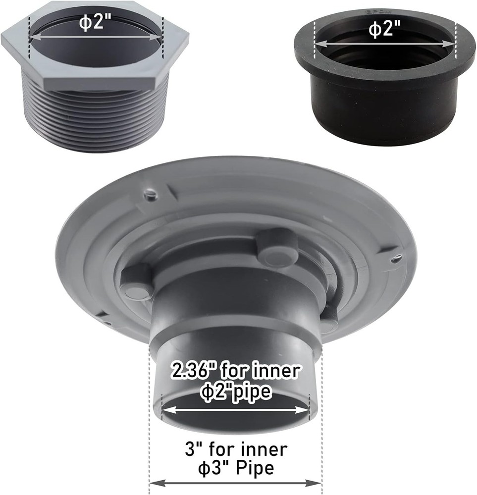 Corrosion-Resistant 2-Inch Shower Drain Base Kit - Complete Installation Package