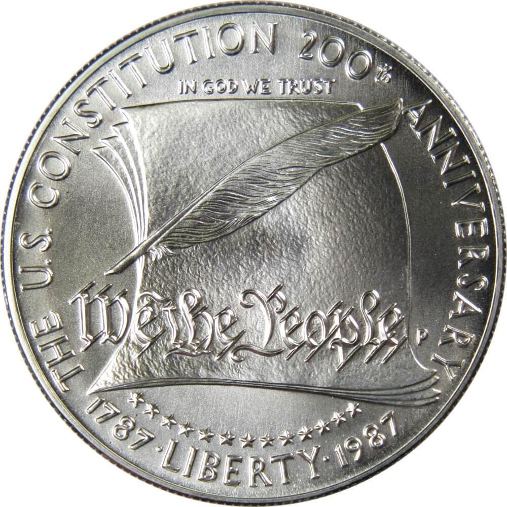 1987 P U.S. Constitution Commemorative Silver Dollar Uncirculated