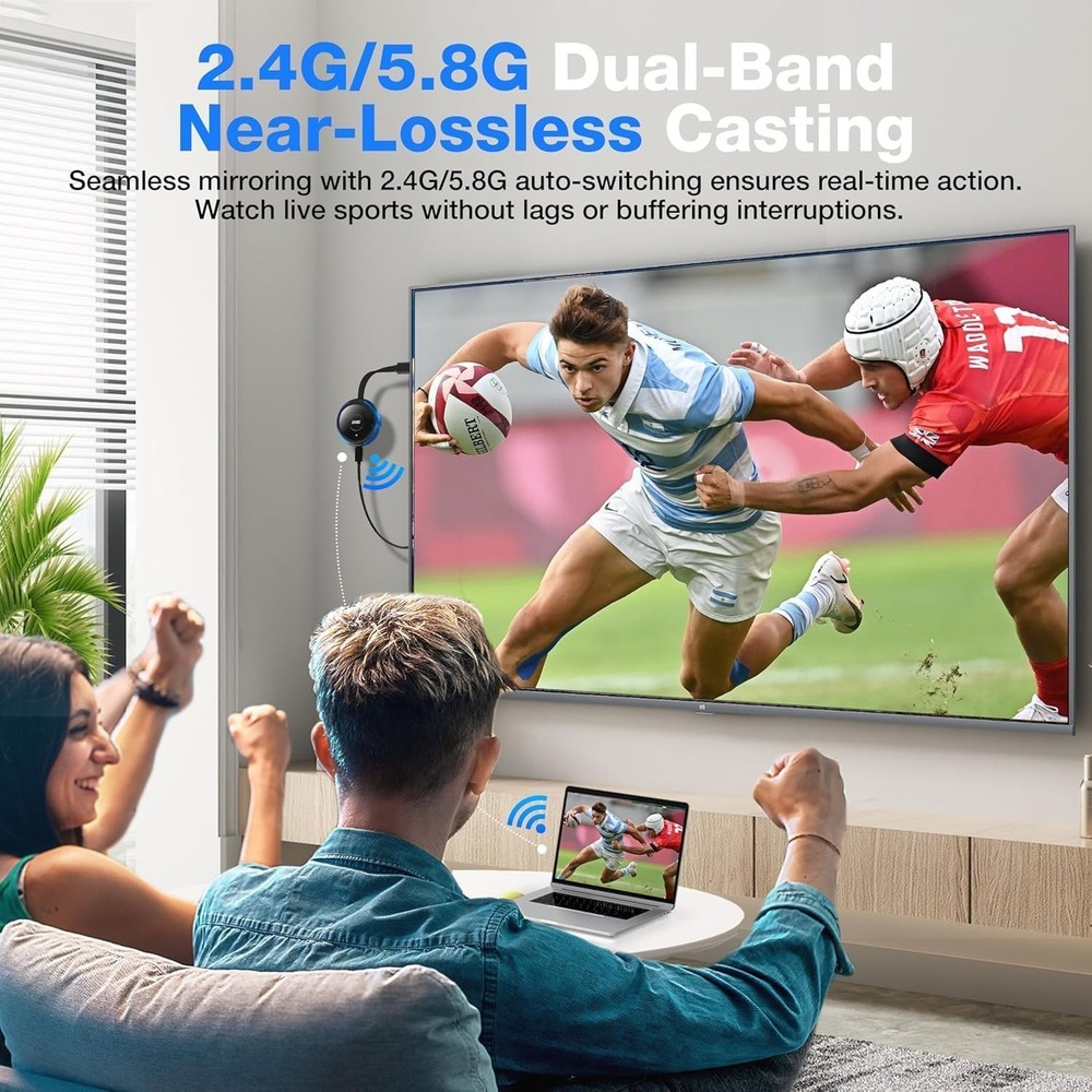 Wireless Display Adapter 5G - Dual-Band HD Screen Mirroring