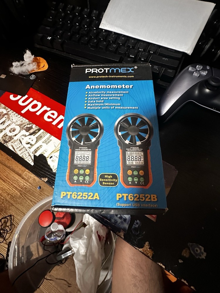 PROTMEX Anemometer PT6252A/PT6252B Digital Wind Speed Meter