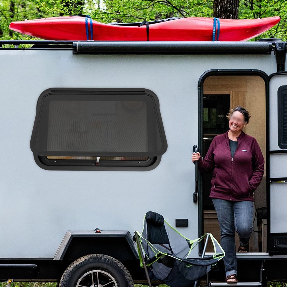RV Exit Window Replacement 30x20 Tinted Emergency Escape with Net Screen