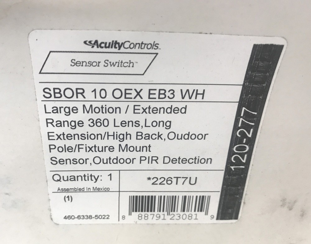 Sensor Switch SBOR 10 OEX D EB3 WH 0V Large Motion Extended Range Mount Sensor