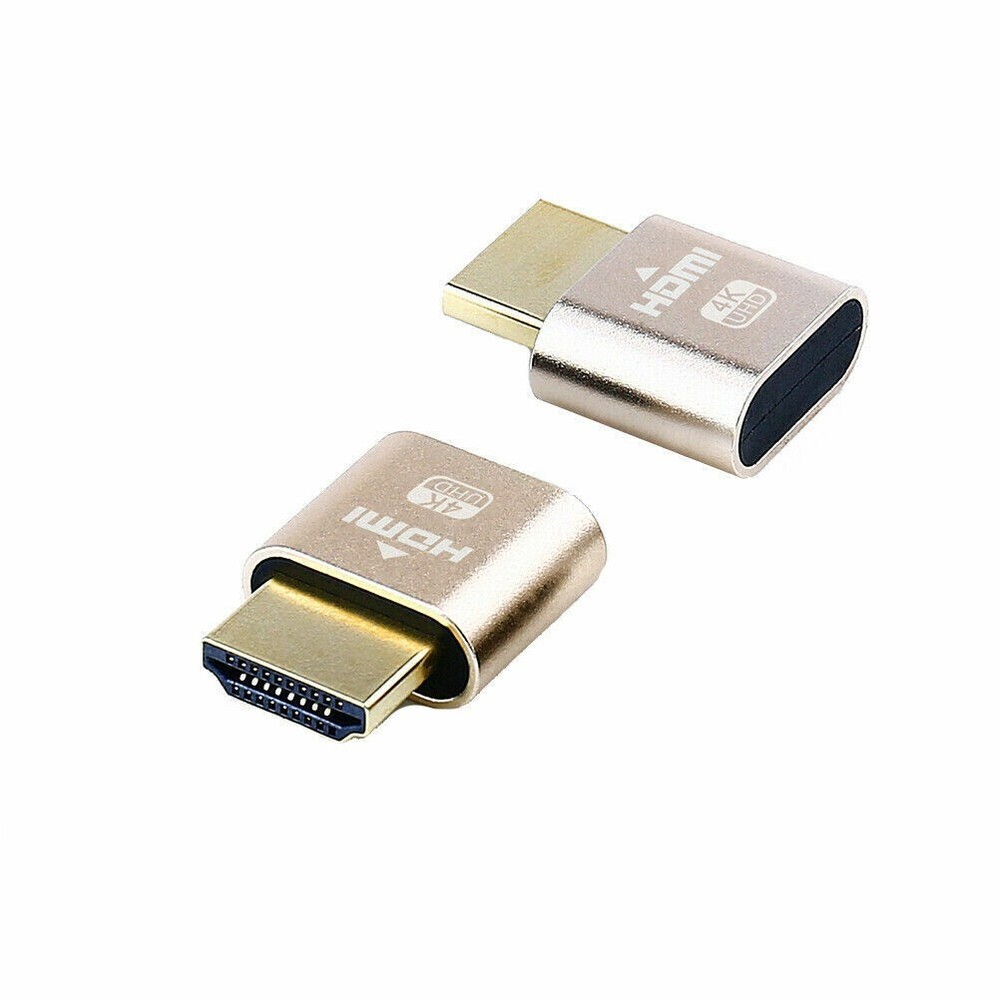 2 Pack HDMI Dummy Plug 4K Display Emulator Windows Mac OSX Linux fit-Headless