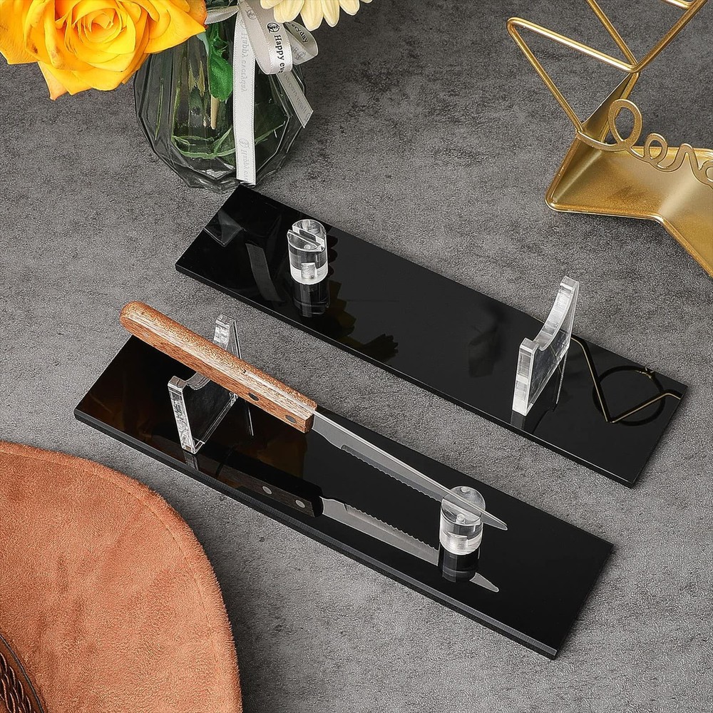Single Knife Display Stand Rack Holder For Medium Large Knives Acrylic Rack