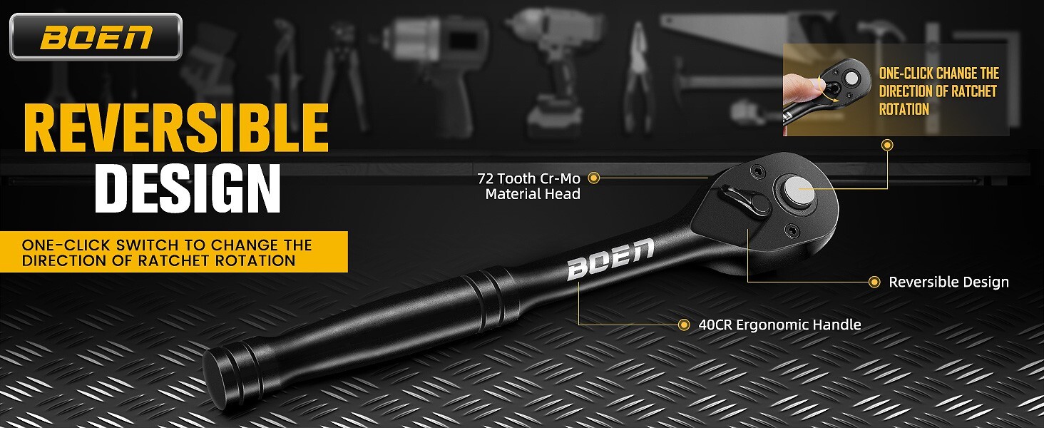 72 Pcs 1/2" Drive Impact Socket Set,Standard SAE (5/16"-1-1/4") & Metric(8-24mm)