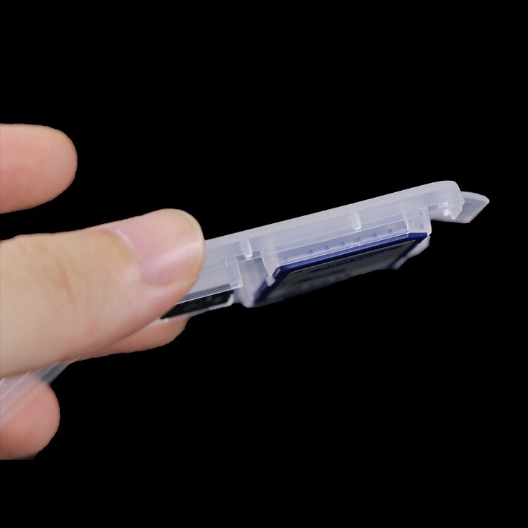5pcs Clear Plastic Memory Card Case Compatible with SD SDHC SDXC Micro SD Card