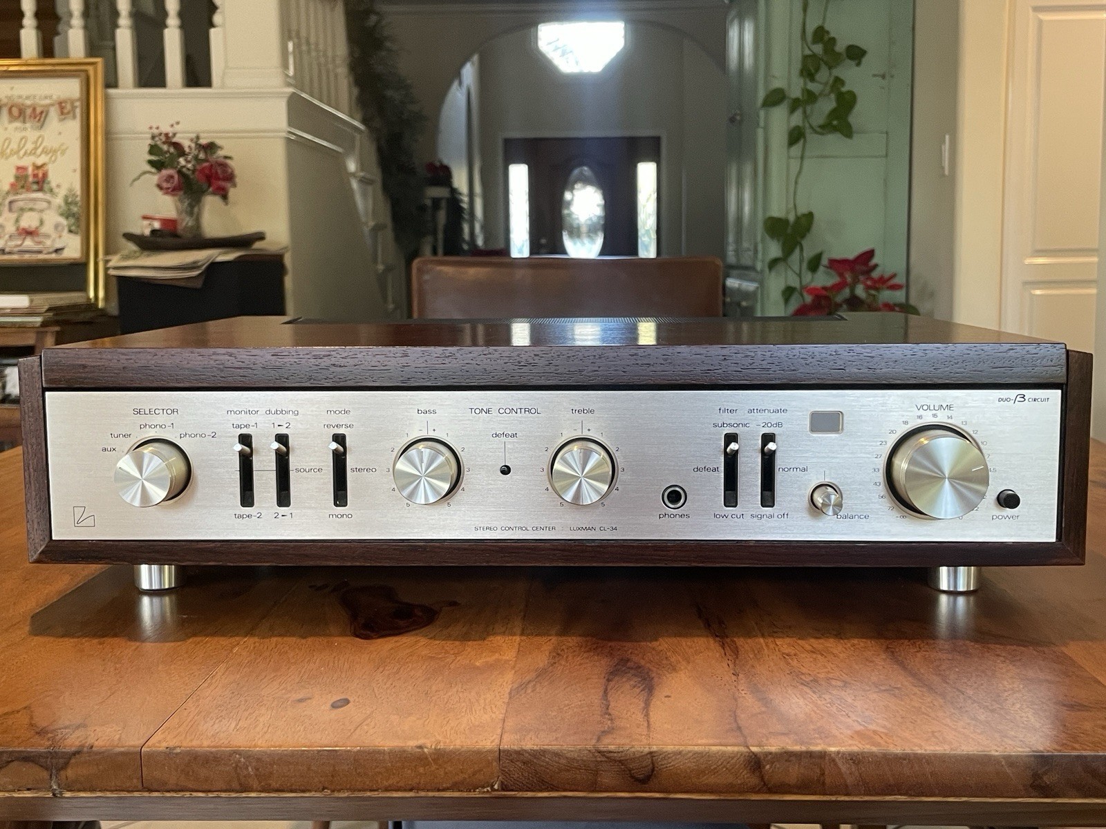 Luxman CL34 12AX7 12AU7 Tube Stereo Control Center Preamplifier Duo-B - SERVICED